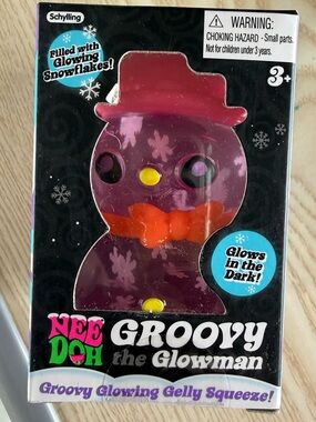 Schylling- NeeDoh- RARE!! Christmas- Glowman
